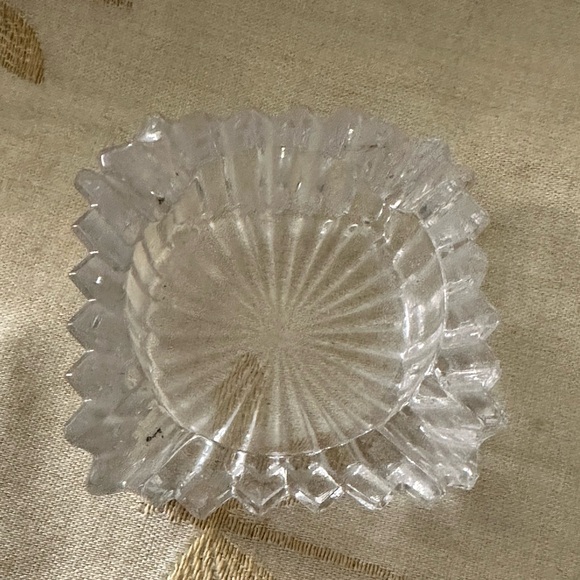 Vintage Crystal / Cut Glass Mini Personal / Individual Square Ashtray. - Picture 2 of 6